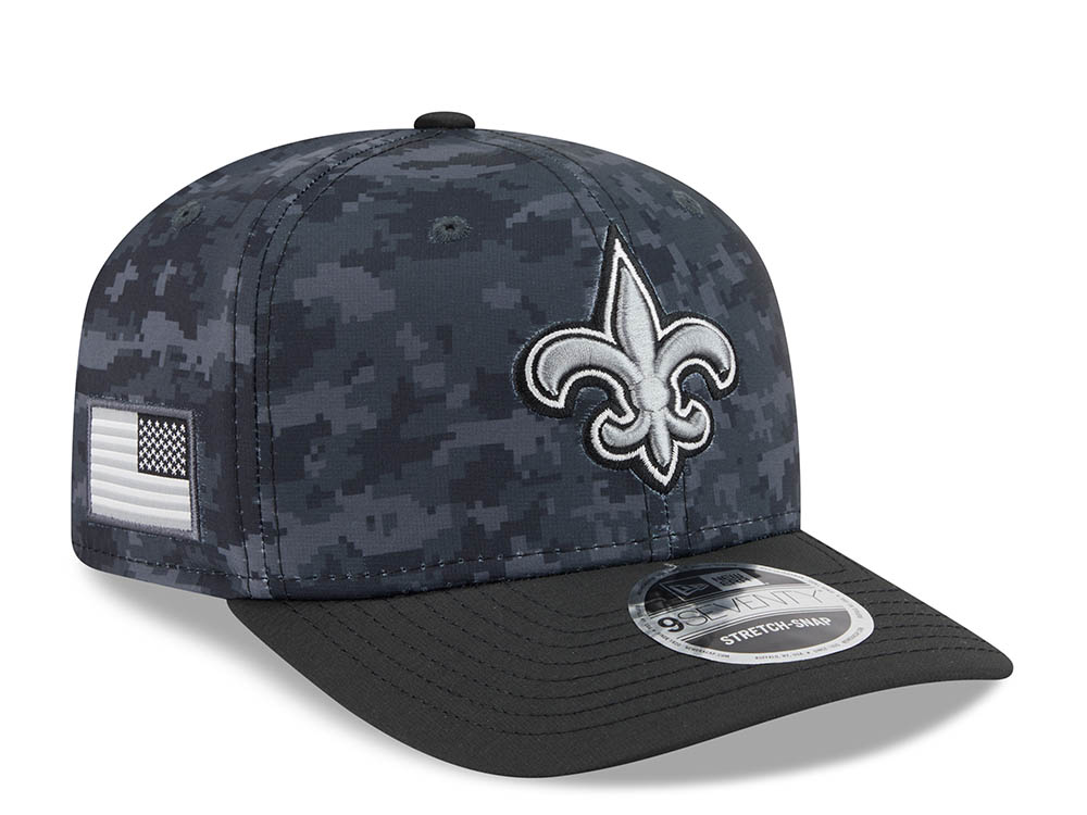 New Era New Orleans Saints NFL Salute to Service 2026 Digi Camo Black 9Seventy Stretch Snapback Hat