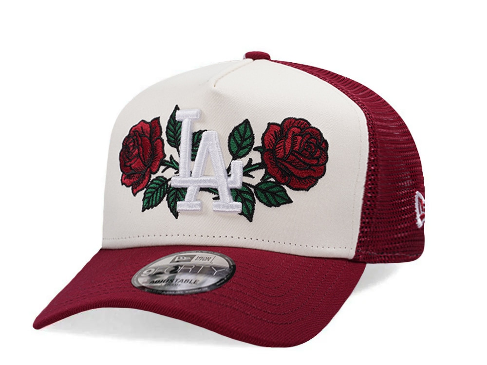 New Era Los Angeles Dodgers Rose Chrome Two Tone Edition 9Forty A Frame Trucker Snapback Hat