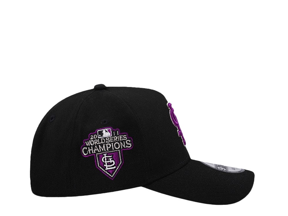 New Era St. Louis Cardinals World Series Champions 2011 Black Prime Edition 9Forty A Frame Snapback Hat