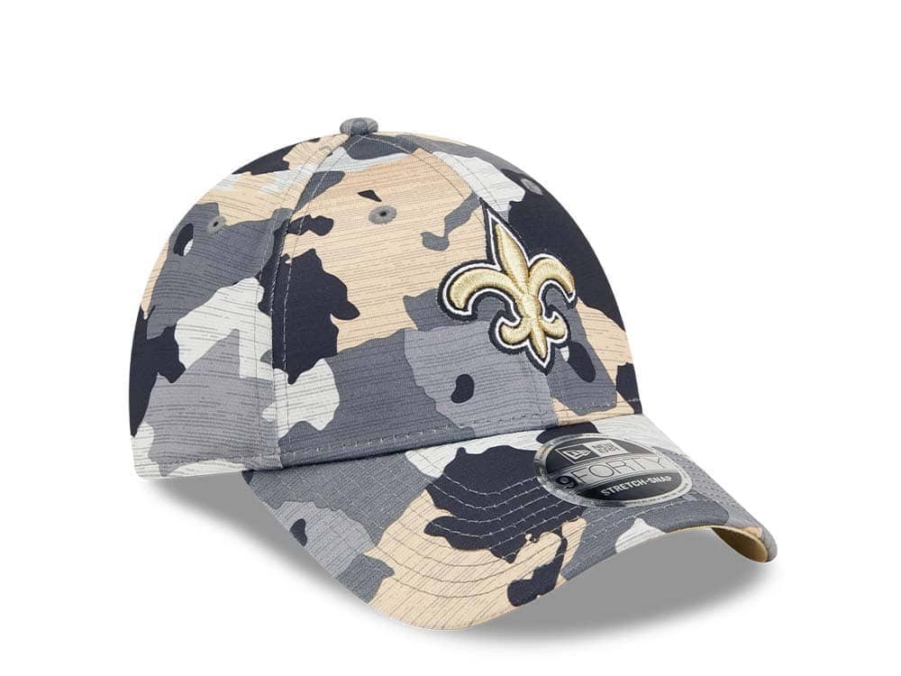 New Era New Orleans Saints NFL Training Camp 22 Camo 9Forty Stretch Snapback Hat