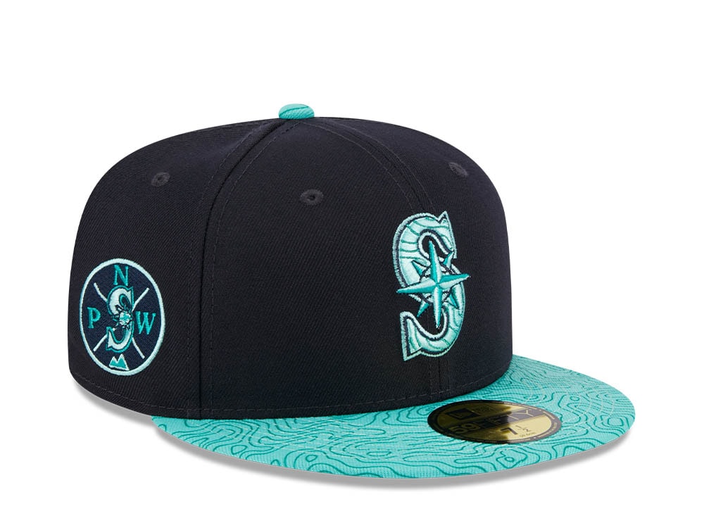 New Era Seattle Mariners All Star Game 2023 Topo E1 Two Tone Navy Edition 59Fifty Fitted Hat