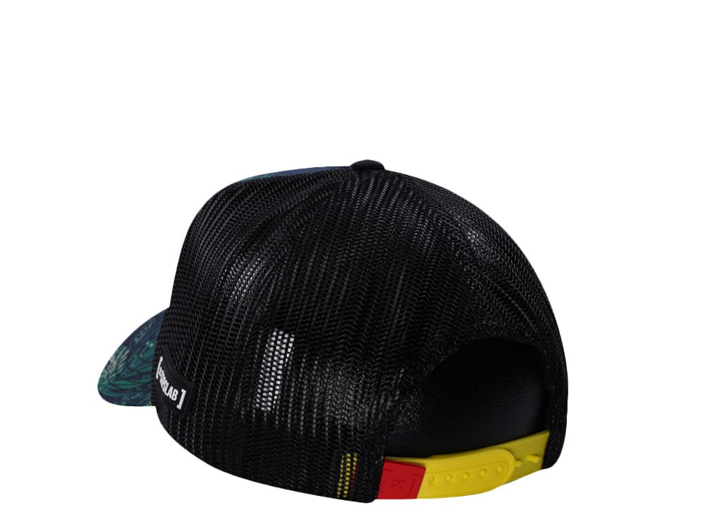 Capslab Jurassic Park Logo Trucker Snapback Hat