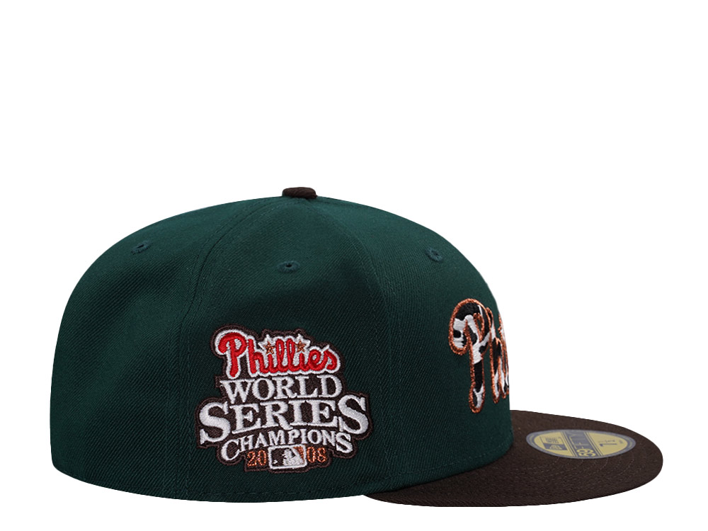 New Era Philadelphia Phillies World Series 2008 Dark Green Two Tone Edition 59Fifty Fitted Hat