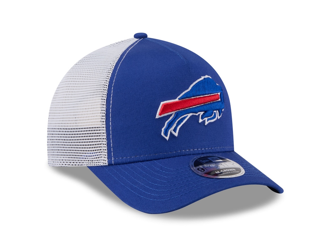 New Era Buffalo Bills Official Team Color Edition 9Forty M Crown A Frame Trucker Snapback Hat