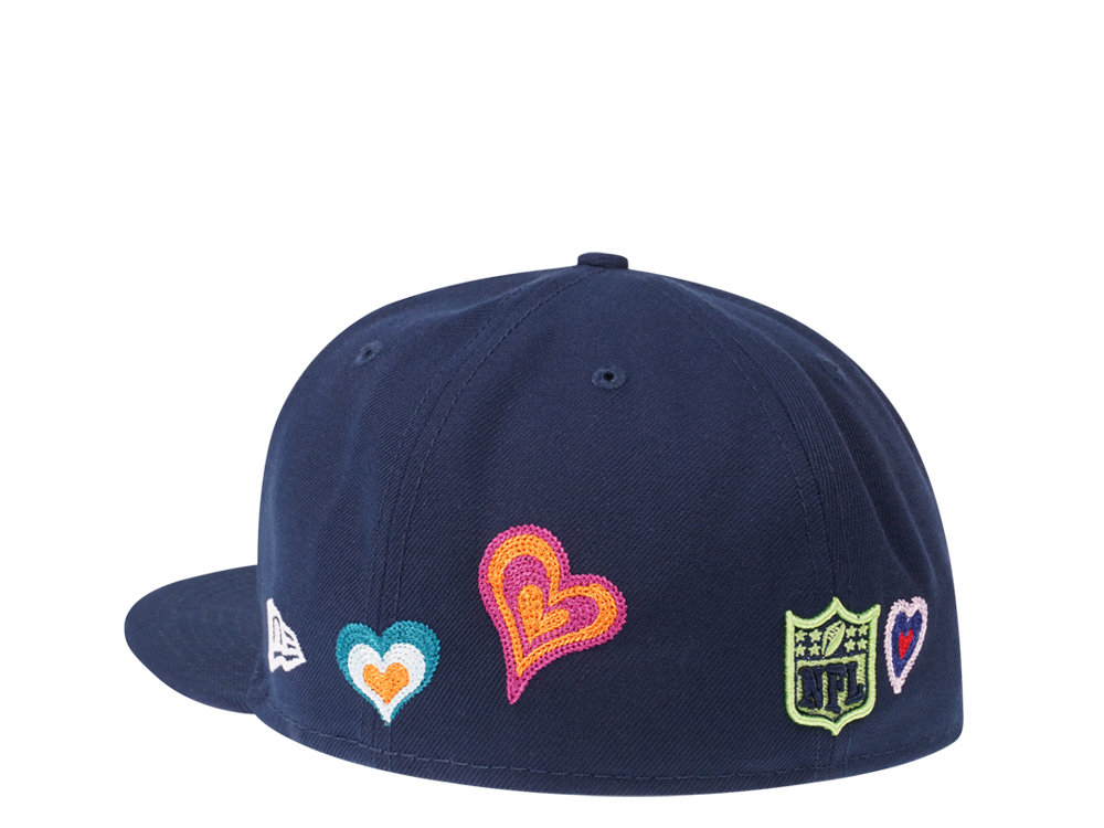 New Era Seattle Seahawks Navy Chainstitchheart Edition 59Fifty Fitted Hat