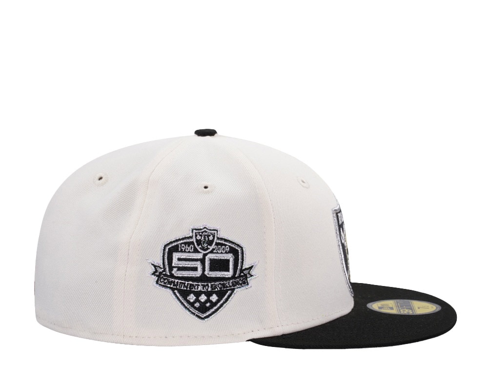 New Era Las Vegas Raiders 50th Anniversary Chrome Two Tone Edition 59Fifty Fitted Hat