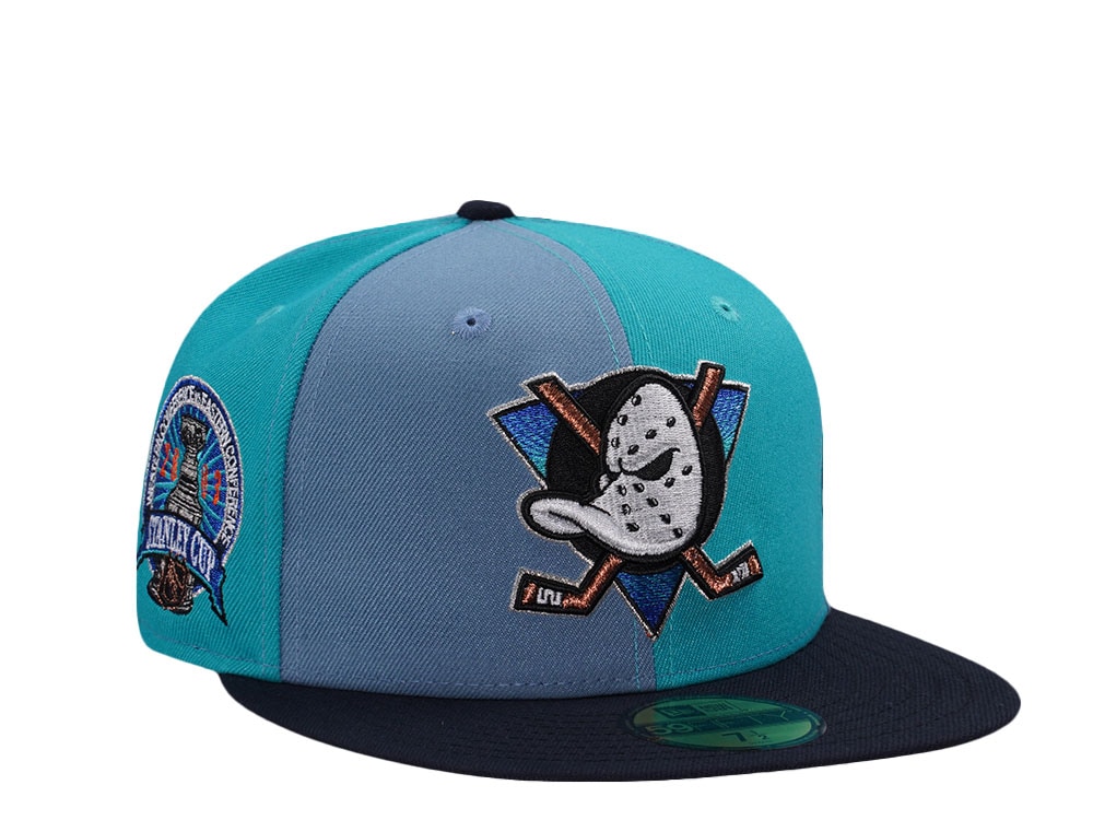 New Era Anaheim Ducks Stanley Cup 2003 Pinwheel Blue Two Tone Edition 59Fifty Fitted Hat