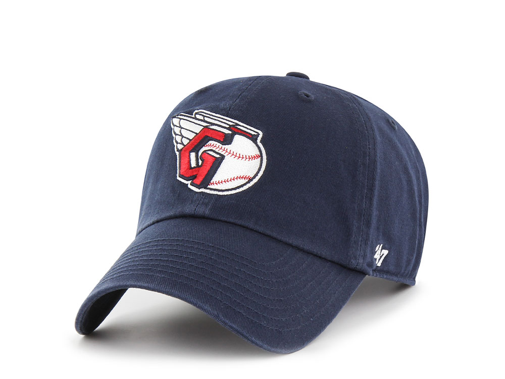 47Brand Cleveland Guardians Navy Clean up Strapback Hat