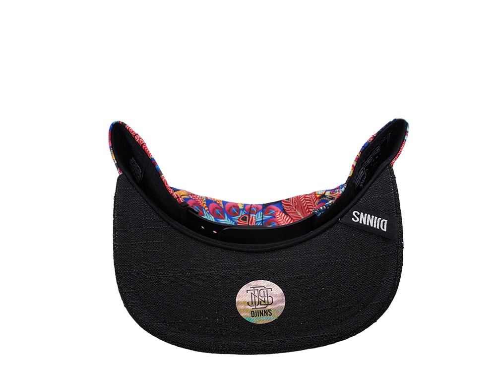 Djinns 6 Panel Peacock Linen Multicolor Snapback Hat