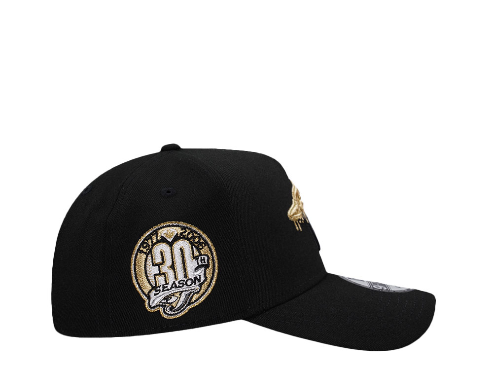 New Era Toronto Blue Jays 30th Anniversary Metallic Black Prime Edition 9Forty A Frame Snapback Hat