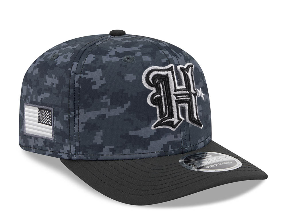 New Era Houston Texans NFL Salute to Service 2026 Digi Camo Black 9Seventy Stretch Snapback Hat