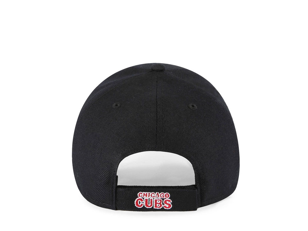 47Brand Chicago Cubs Black Classic Strapback Hat