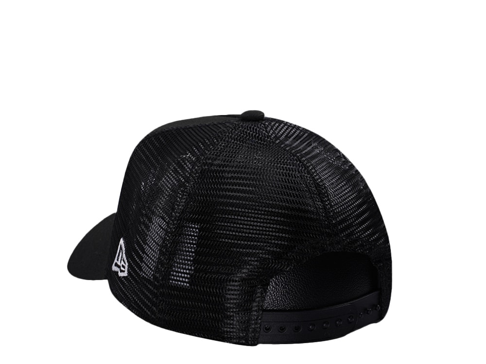 New Era Sacramento Kings Black Prime Edition 9Forty A Frame Trucker Snapback Hat