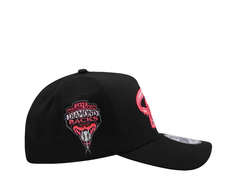 New Era Arizona Diamondbacks Inaugural Season 1998 Black Pink Edition 9Forty A Frame Snapback Hat