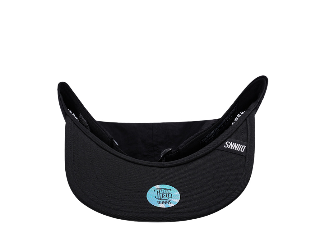 Djinns 5 Panel Black Big Net Mountain Strapback Hat