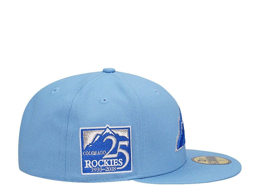 New Era Colorado Rockies 25th Anniversary Glacier Blue and Ice Edition 59Fifty Fitted Hat