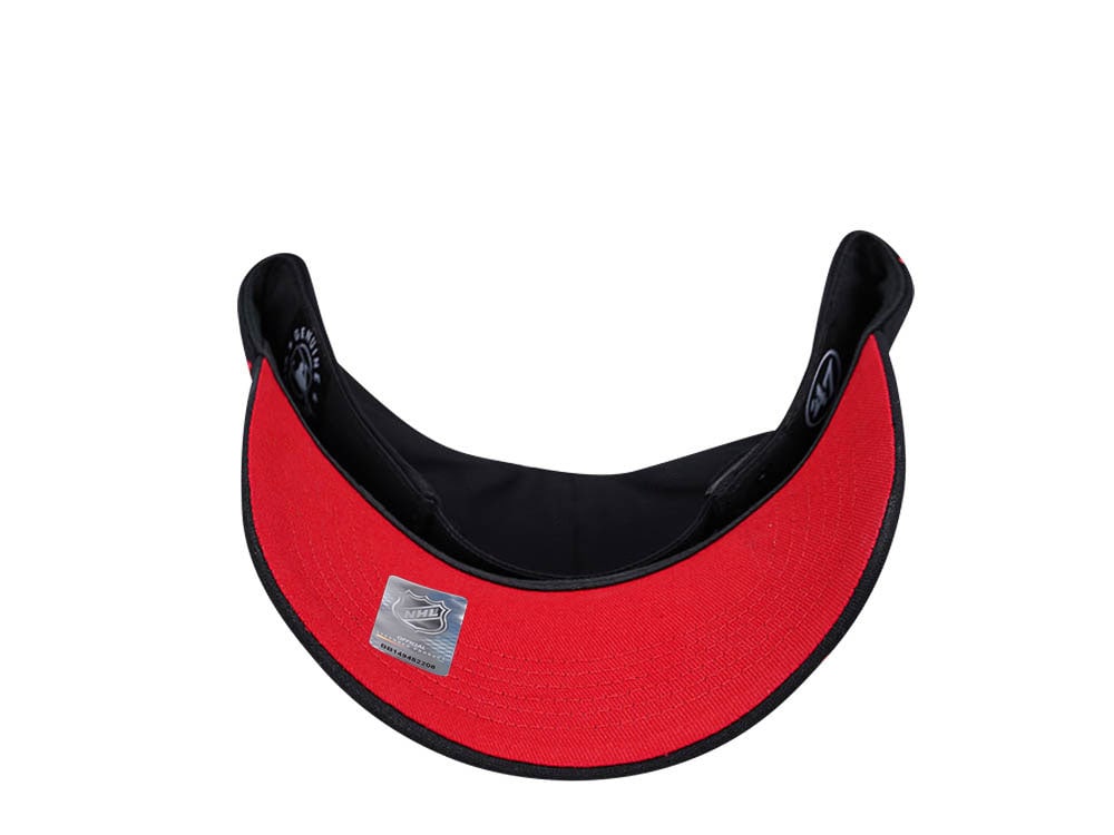 47Brand Calgary Flames Black Ballpark MVP Snapback Hat