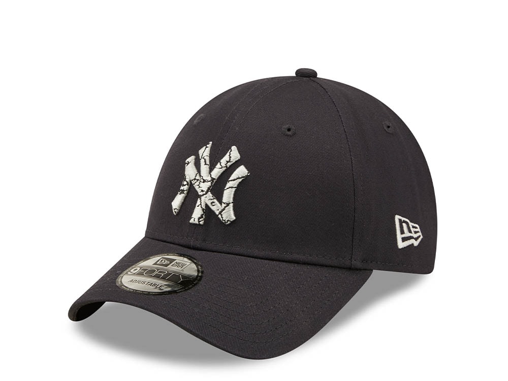 New Era New York Yankees Navy Marble Infill Edition 9Forty Strapback Hat