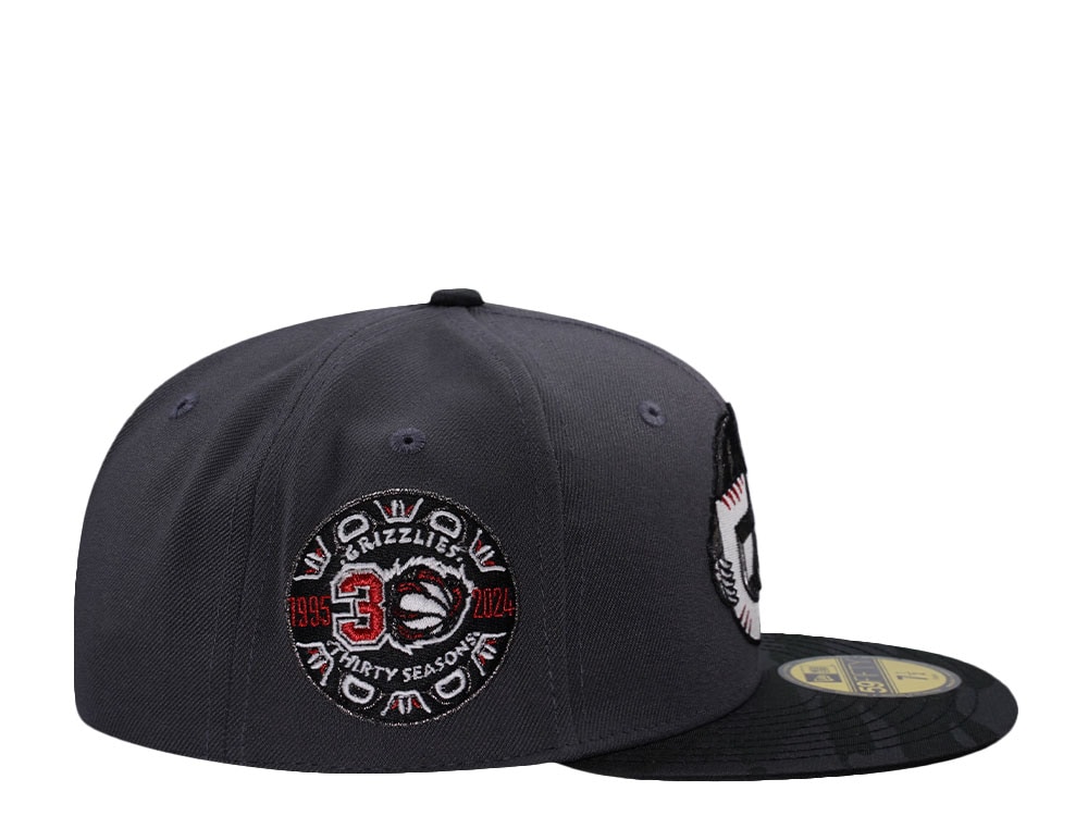 New Era Vancouver Grizzlies 30 Seasons Dark Gray Glow In The Dark Edition 59Fifty Fitted Hat