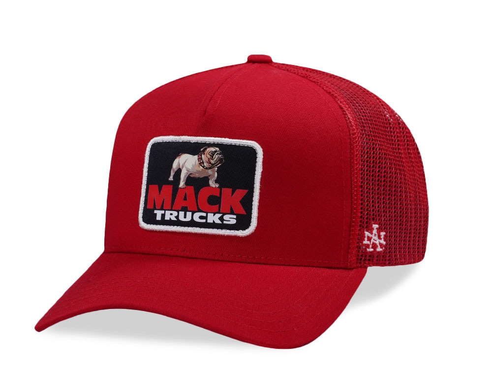 American Needle Mack Trucks Red Valin Trucker Snapback Hat