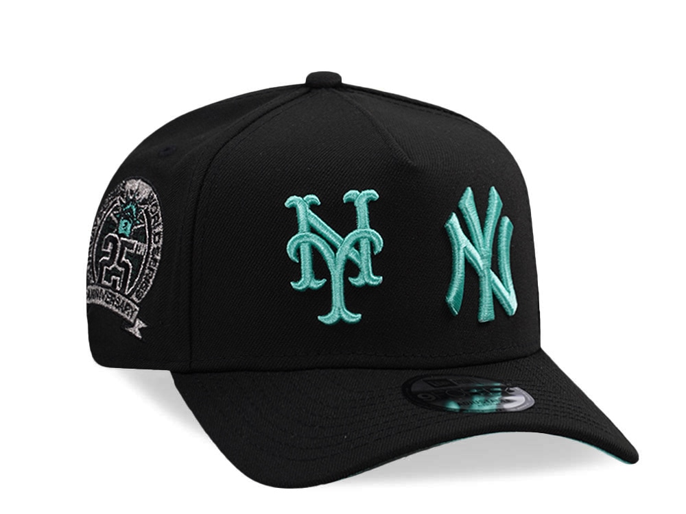 New Era New York Yankees New York Mets Black Prime Edition 9Forty A Frame Snapback Hat