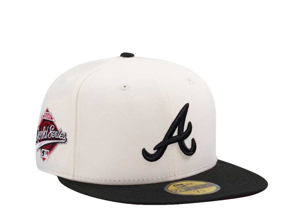 New Era Atlanta Braves World Series 1995 Chrome Two Tone Edition 59Fifty Fitted Hat