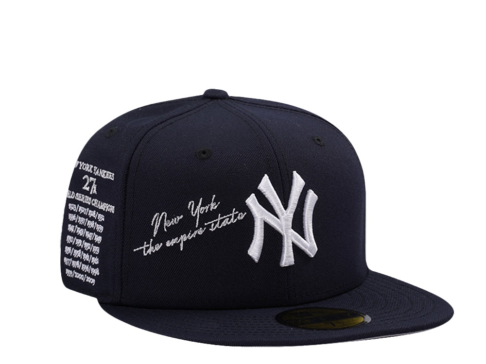 New Era New York Yankees 27x World Series Champions Navy Prime Edition 59Fifty Fitted Hat