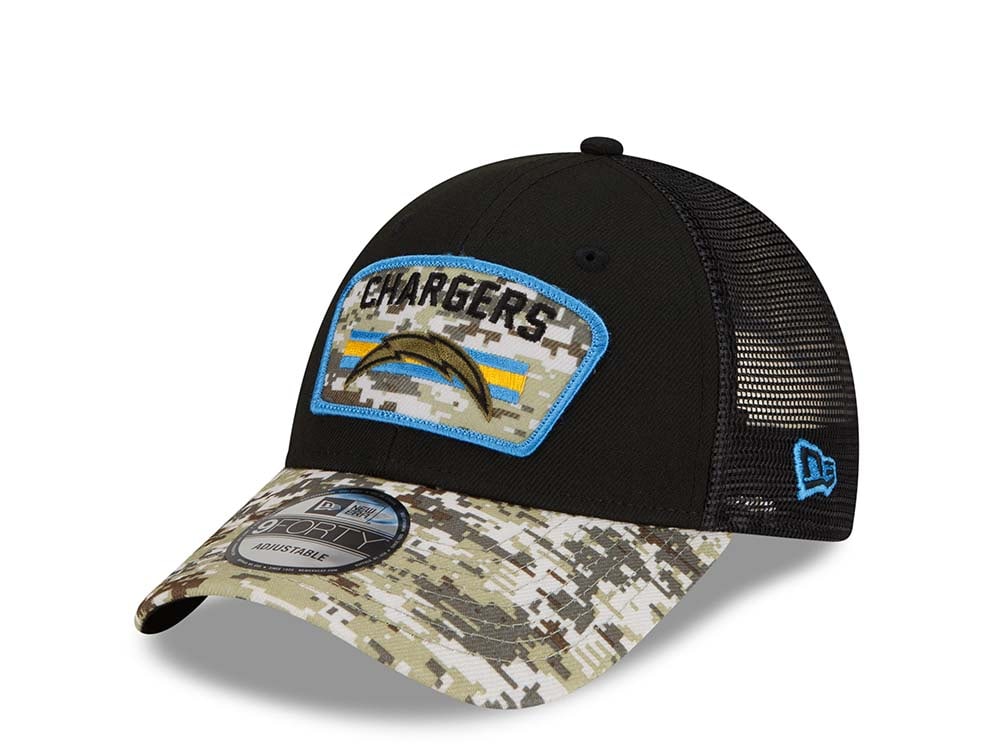 New Era Los Angeles Chargers Salute to Service 21 9Forty Trucker Snapback Hat