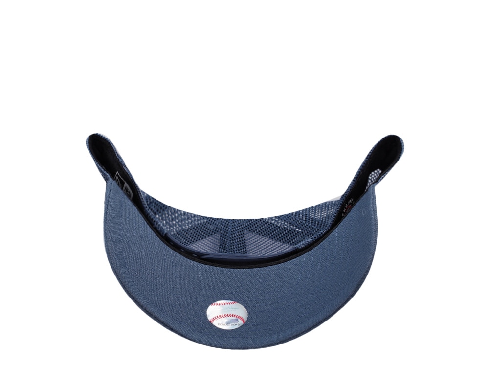 New Era Los Angeles Dodgers Indigo White Two Tone Edition 9Forty A Frame Trucker Snapback Hat