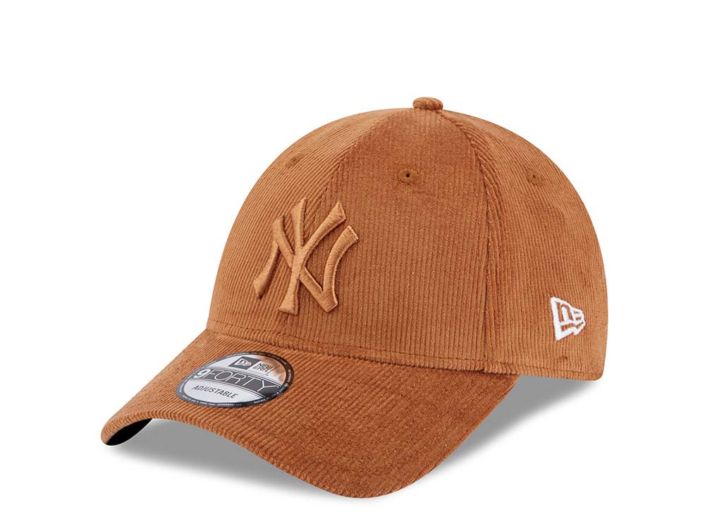 New Era New York Yankees Brown Cord 9Forty Strapback Hat