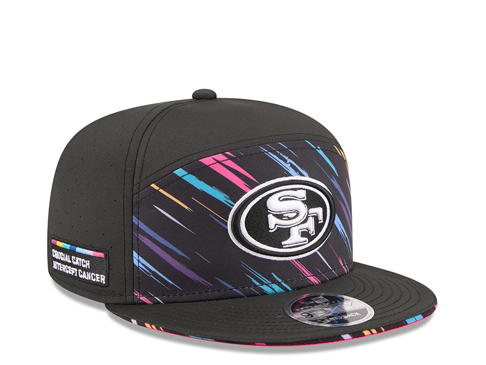 New Era San Francisco 49ers Crucial Catch 2026 Black Edition 9Fifty Split Panel Snapback Hat