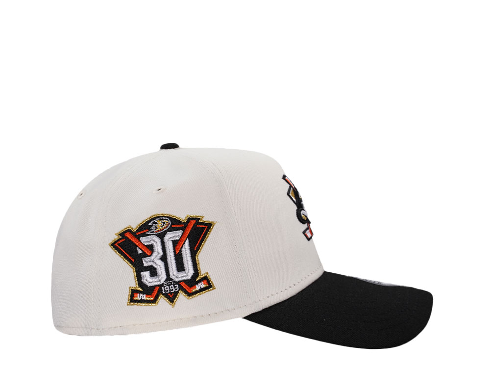 New Era Anaheim Ducks 30th Anniversary Chrome Two Tone Edition 9Forty A Frame Snapback Hat