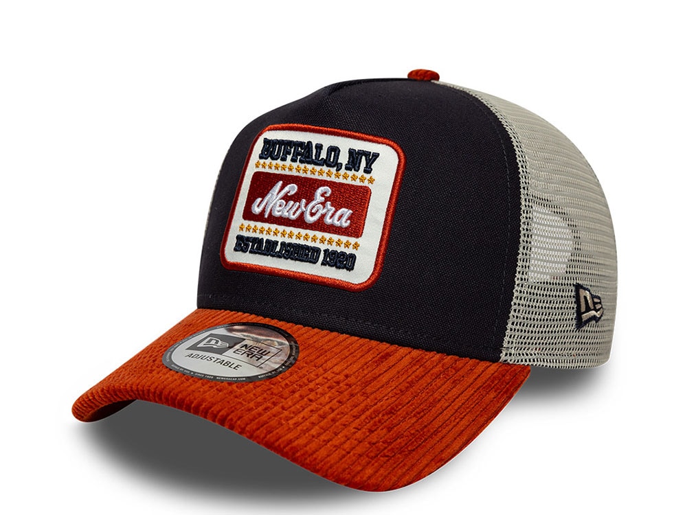 New Era Patch Navy Edition 9Forty A Frame Trucker Snapback Hat