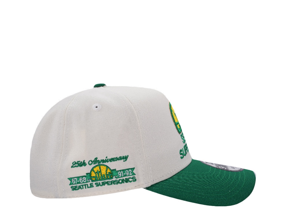 New Era Seattle Supersonics 25th Anniversary Chrome Two Tone Edition 9Forty A Frame Snapback Hat