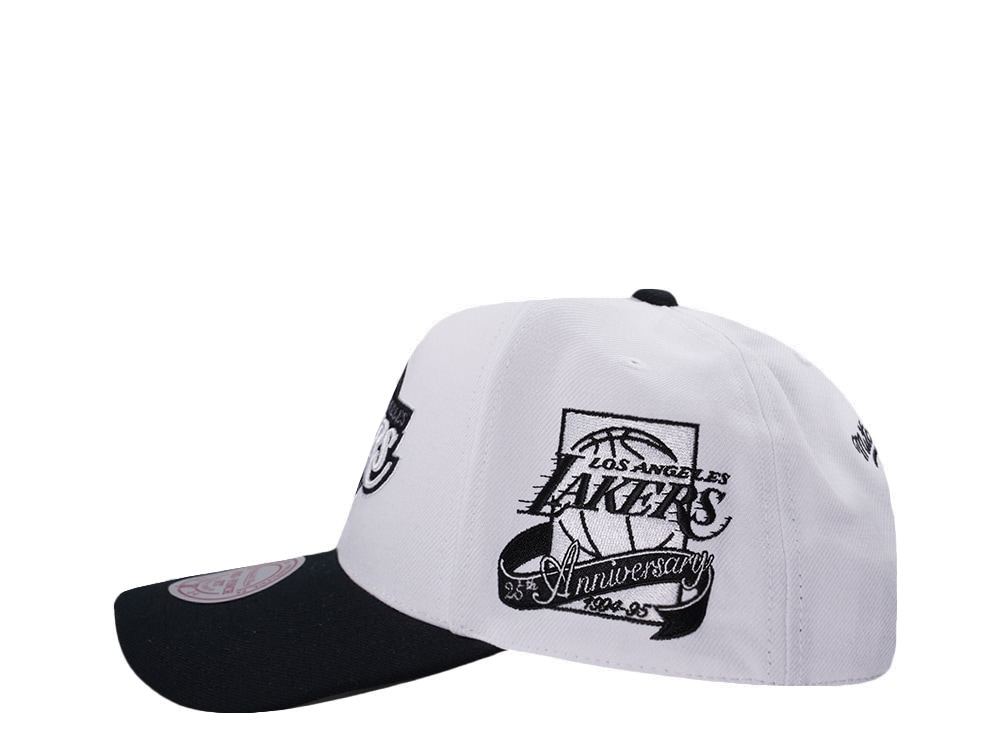 Mitchell & Ness Los Angeles Lakers NBA In The City White Edition Pro Pinch Fit Snapback Hat