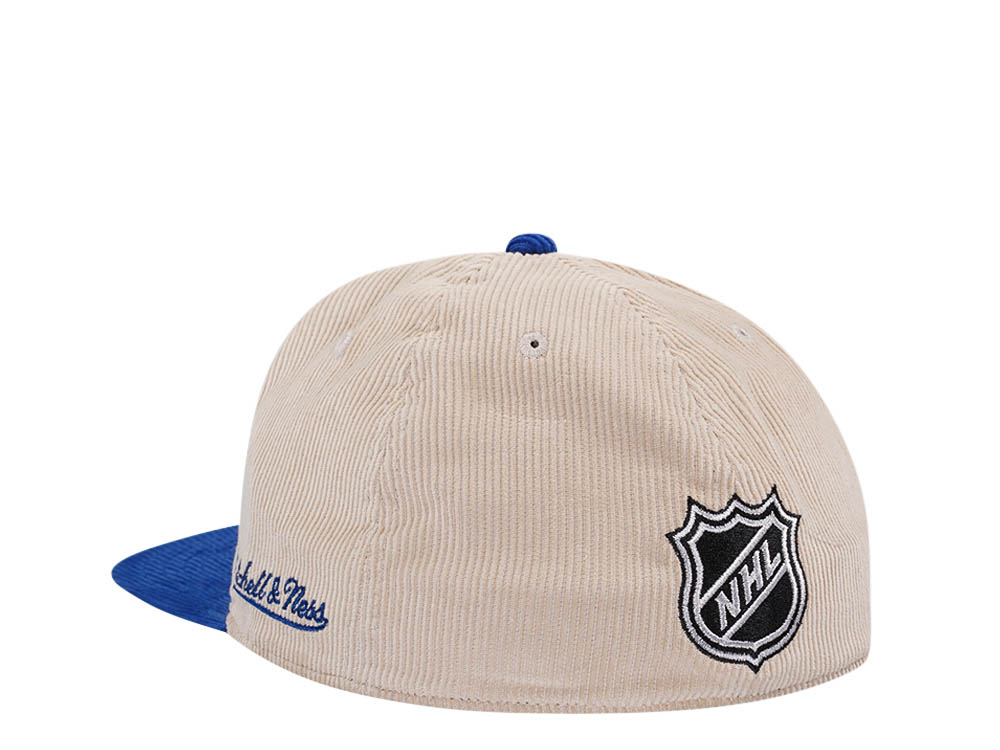 Mitchell & Ness Toronto Maple Leafs 75th Anniversary Two Tone Cord Edition Dynasty Fitted Hat