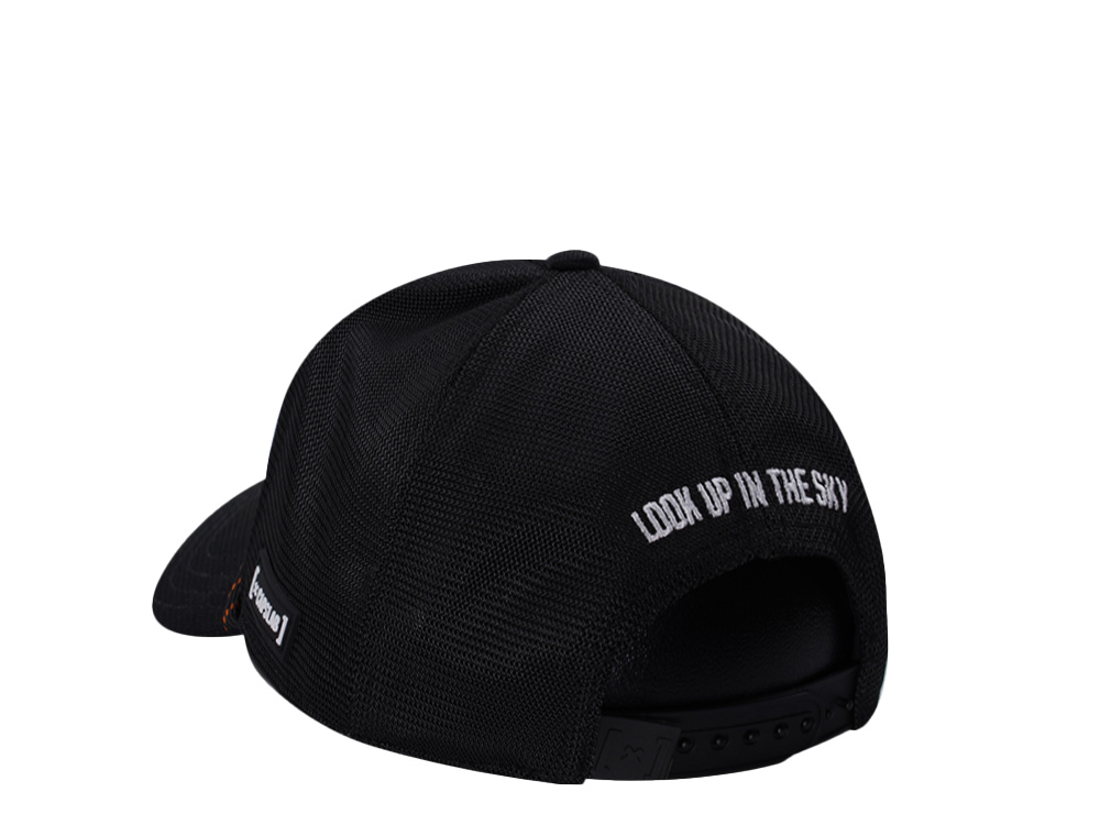 Capslab Superman Silver Logo Black Trucker Snapback Hat