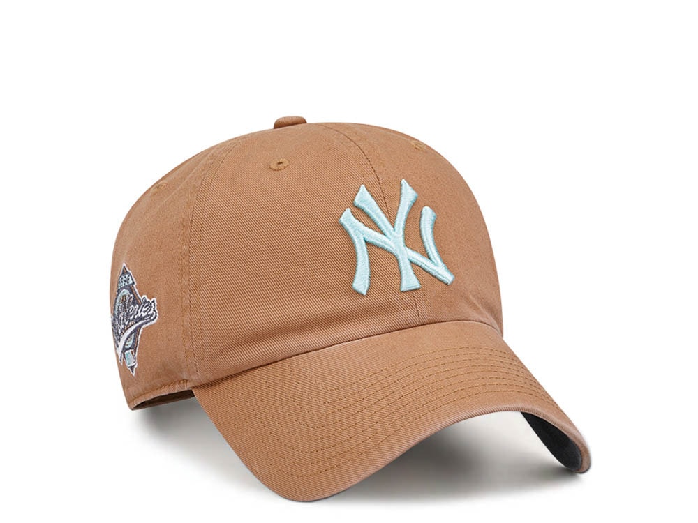 47Brand New York Yankees World Series 1996 Camel Double Under Clean Up Strapback Hat