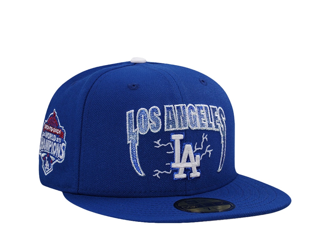 New Era Los Angeles Dodgers Back to Back World Champions Blue Prime Edition 59Fifty Fitted Hat