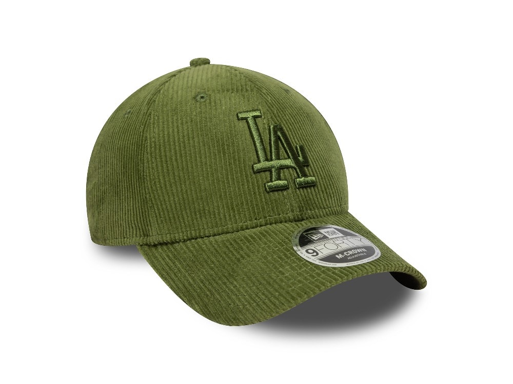 New Era Los Angeles Dodgers Green Corduroy 9Forty M Crown Snapback Hat