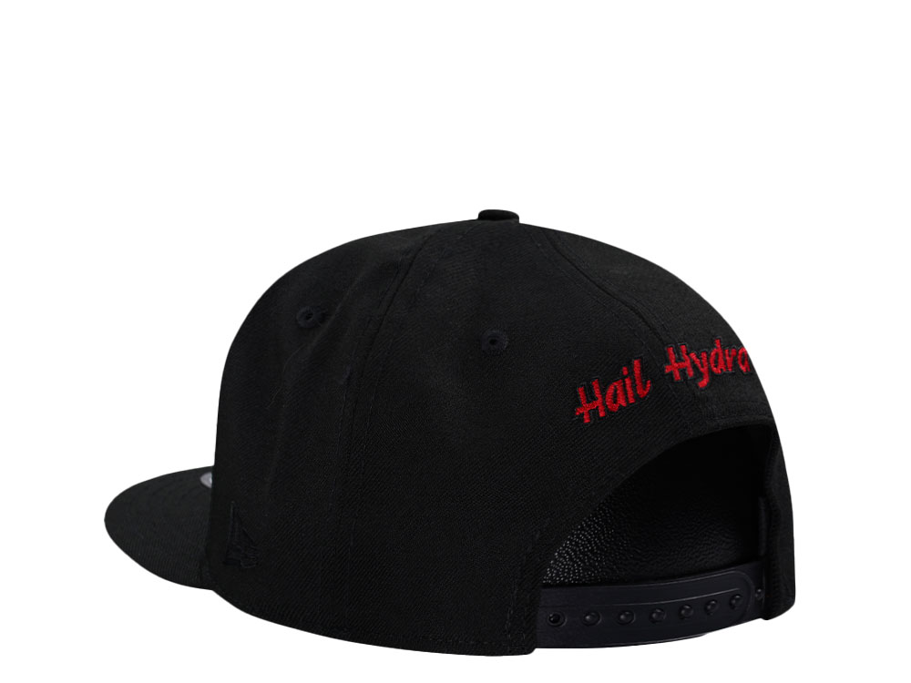 New Era Hydra Black and Red Edition 9Fifty Snapback Hat