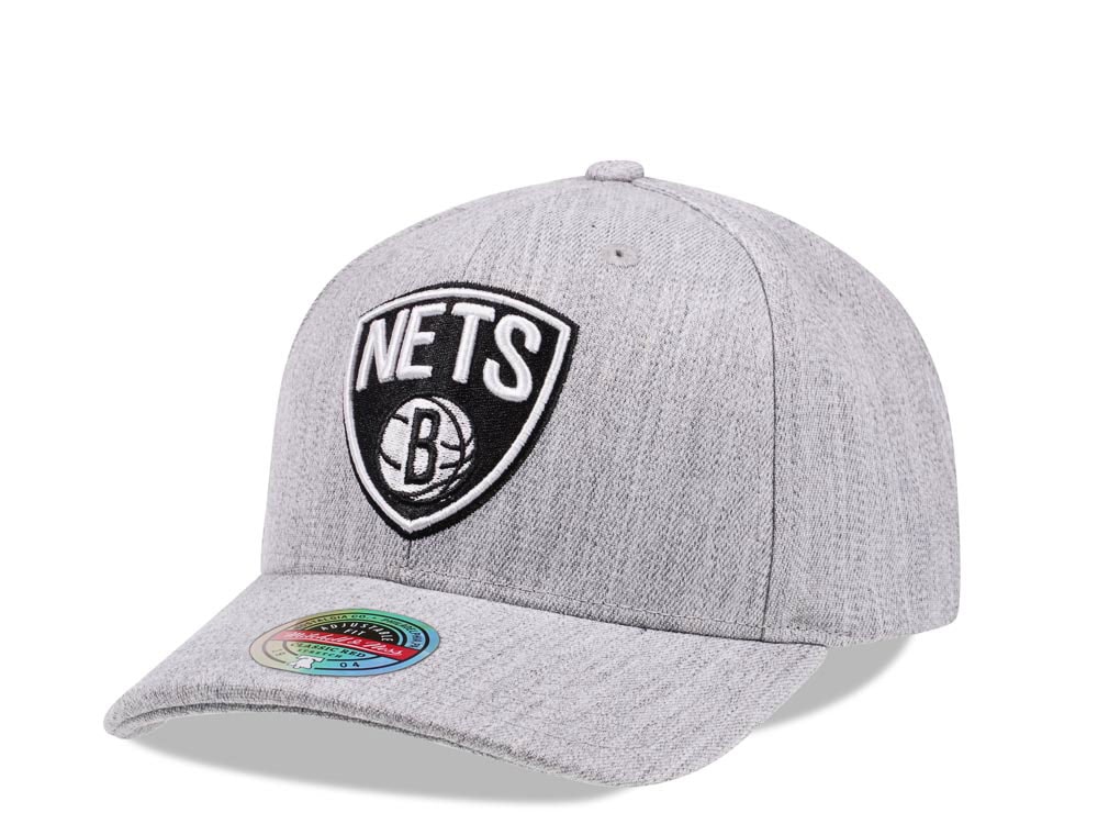 Mitchell & Ness Brooklyn Nets Heather Red Line Flex Snapback Hat