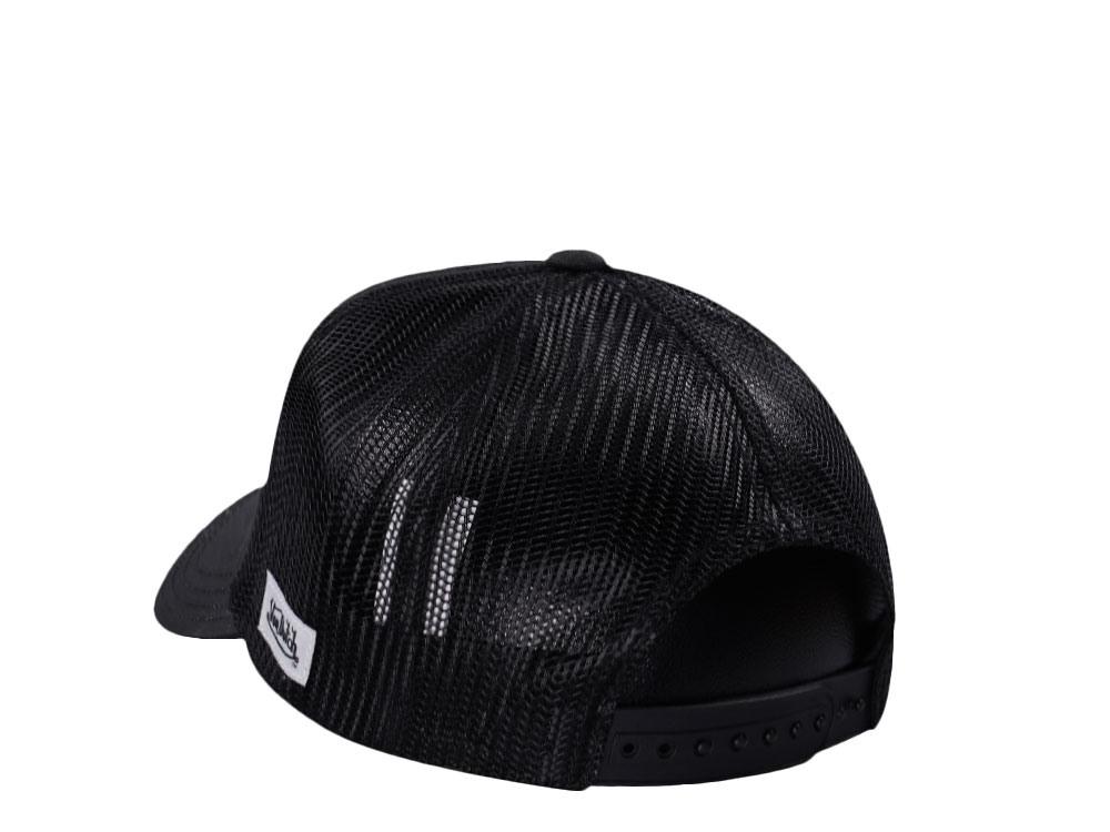 Von Dutch Motorcycle Club Screen Print Dark Gray Trucker Snapback Hat