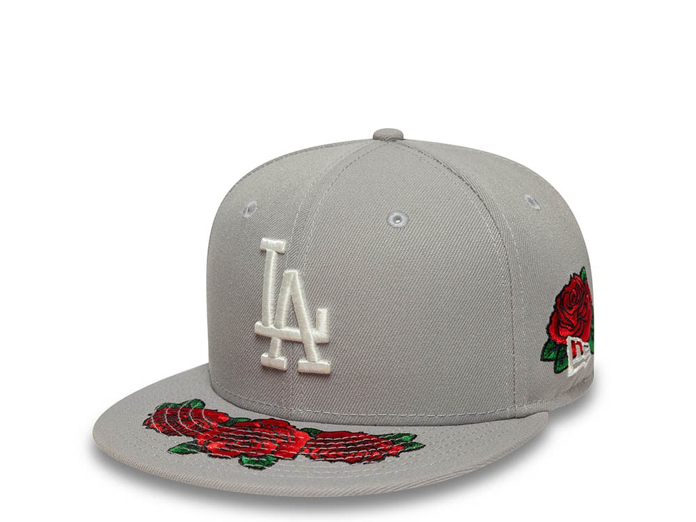 New Era Los Angeles Dodgers World Championship 1955 Floral Gray Prime Edition 59Fifty Fitted Hat