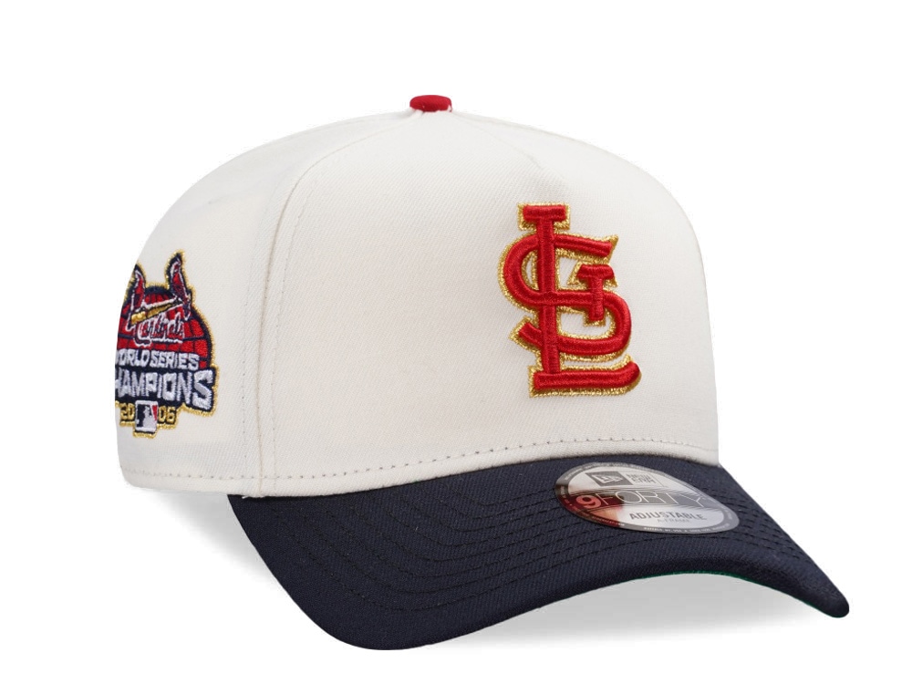 New Era St. Louis Cardinals World Series 2006 Chrome Two Tone Edition 9Forty A Frame Snapback Hat