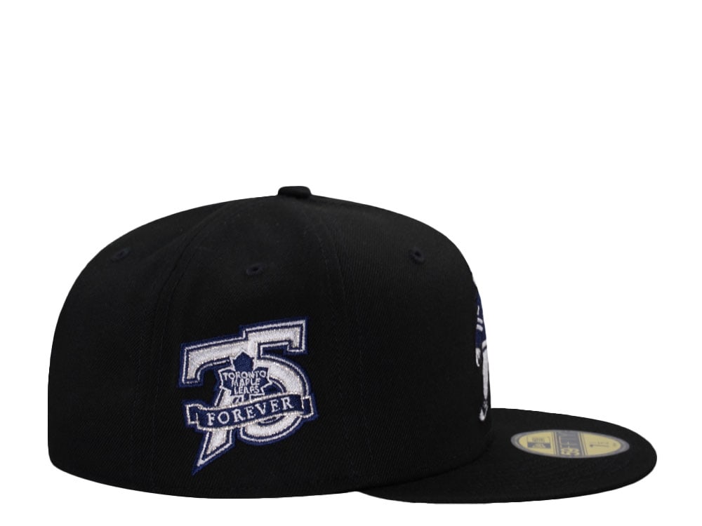 New Era Toronto Maple Leafs 75th Anniversary Black Prime Edition 59Fifty Fitted Hat