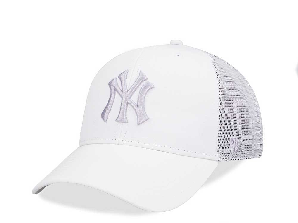 47Brand New York Yankees White Branson MVP Trucker Snapback Hat