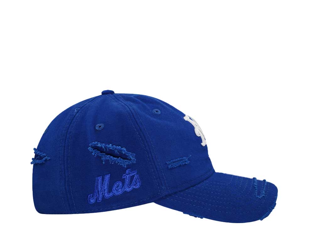 New Era New York Mets Light Royal Washed Distress 9Twenty Strapback Hat