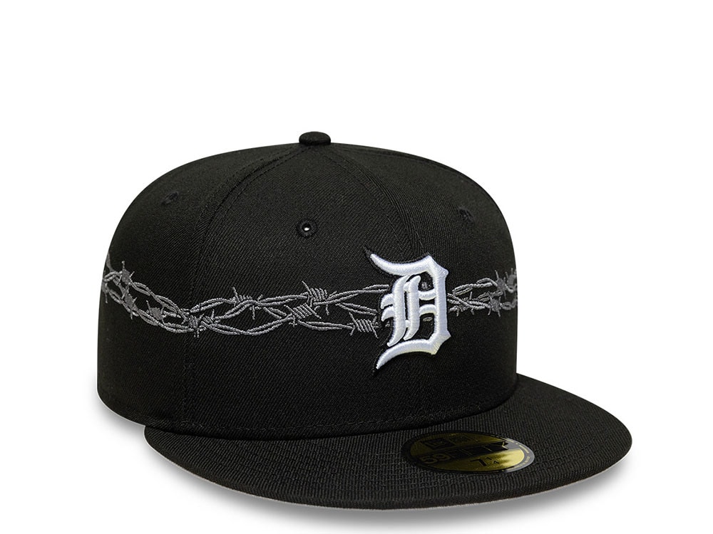 New Era Detroit Tigers MLB Icon Barbwire Black Prime Edition 59Fifty Fitted Hat