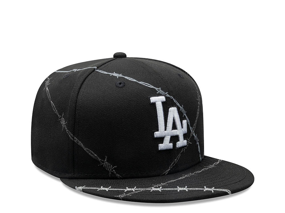 New Era Los Angeles Dodgers Barbwire Black Prime Edition 59Fifty Fitted Hat